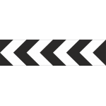 Balise de virage Blanc noir longue